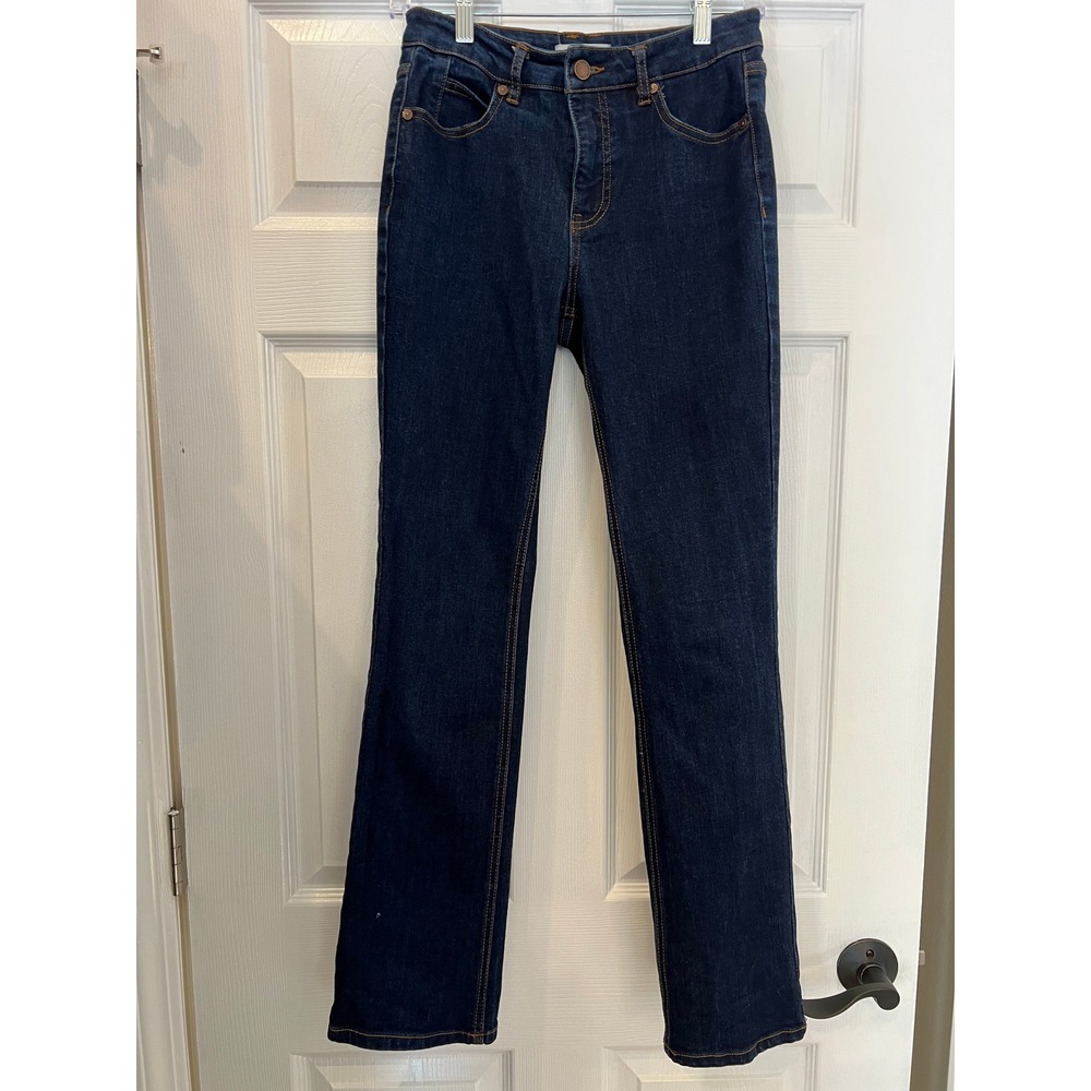 OAT New York Straight Leg Jeans Dark Wash Cotton Blend Minimalist  Size 0